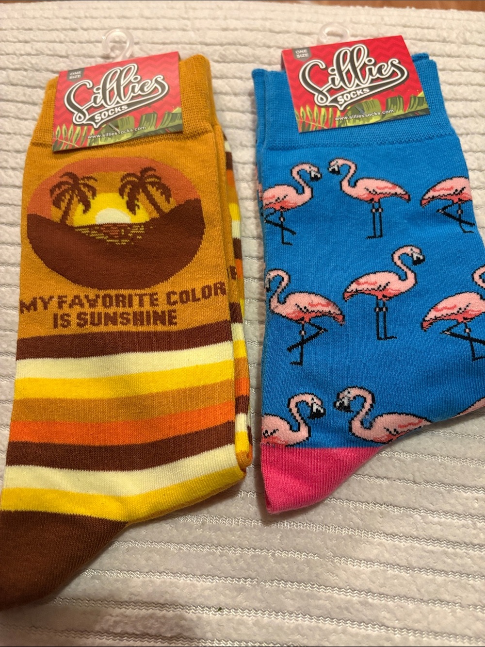 Men’s Blue Flamingo & Mustard Sunset Casual Socks - Pack of 2